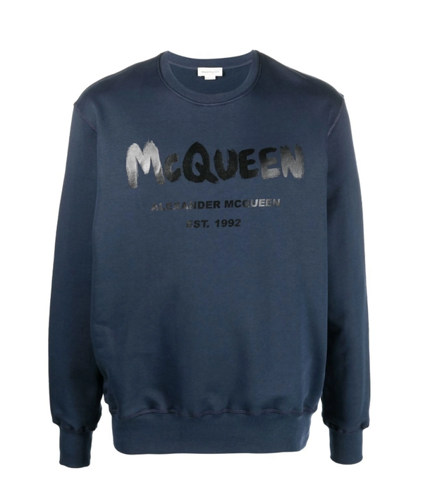 Alexander McQueen graffiti-print crew neck sweatshirt