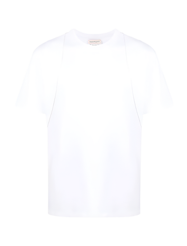 White t-shirt on a white background