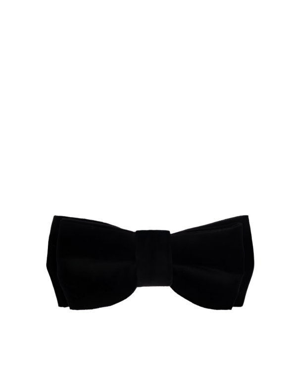 Black bow tie on a white background