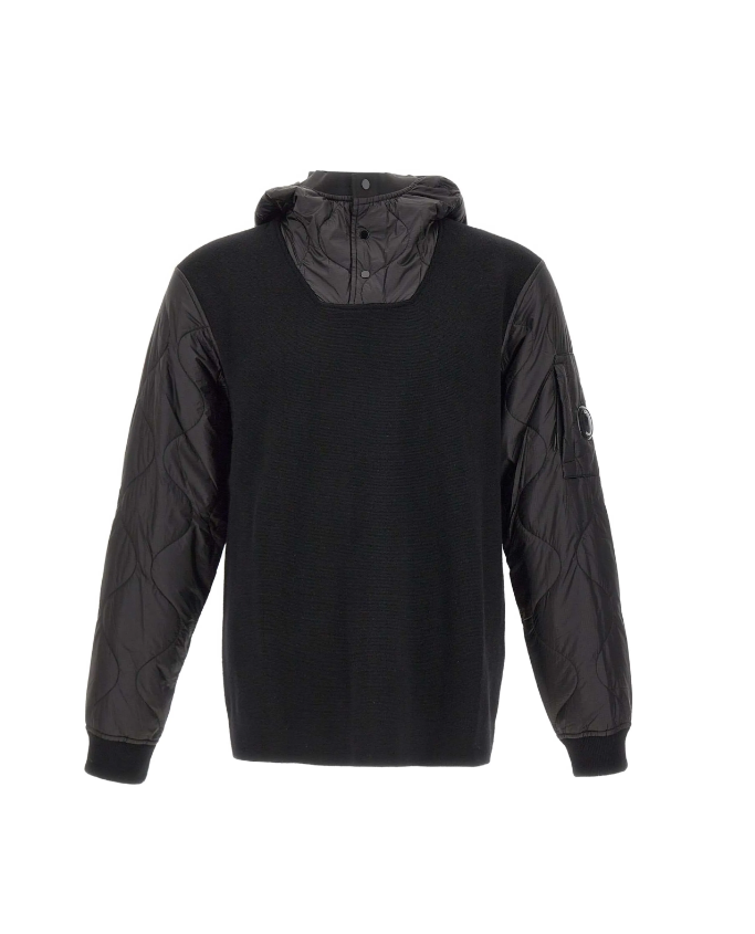 Black hoodie with a hood on a white background