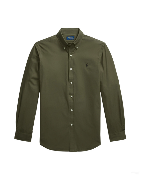 Green shirt with brand logo on a white background