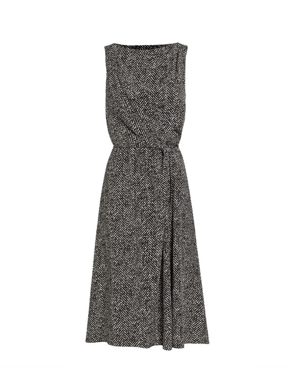 Dolce & Gabbana herringbone sleeveless midi dress