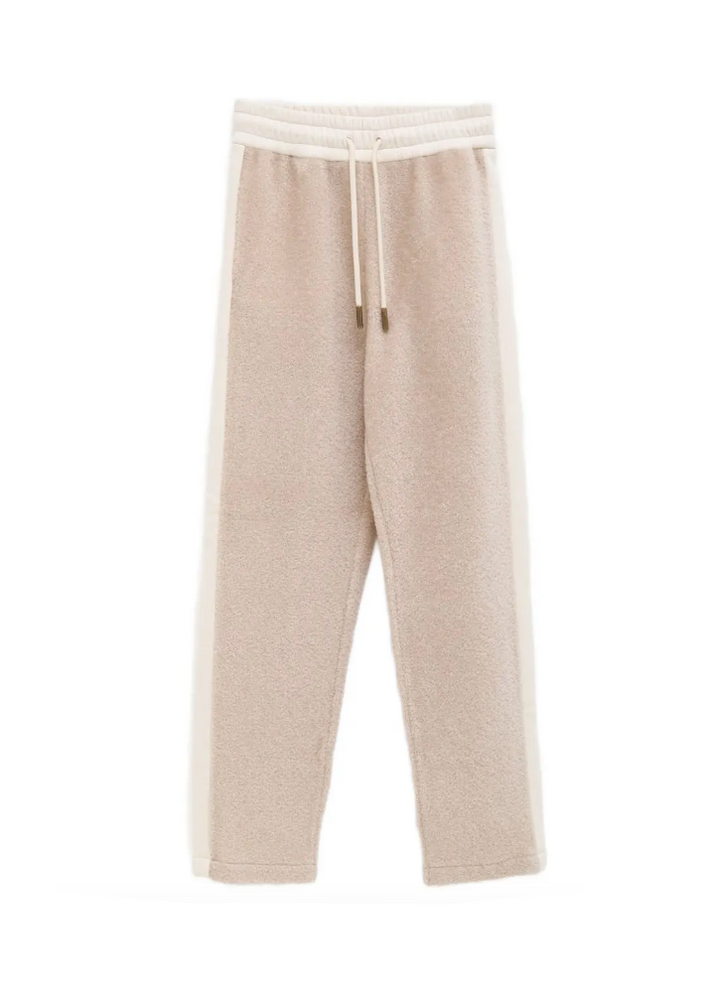 Beige sweatpants on a white background