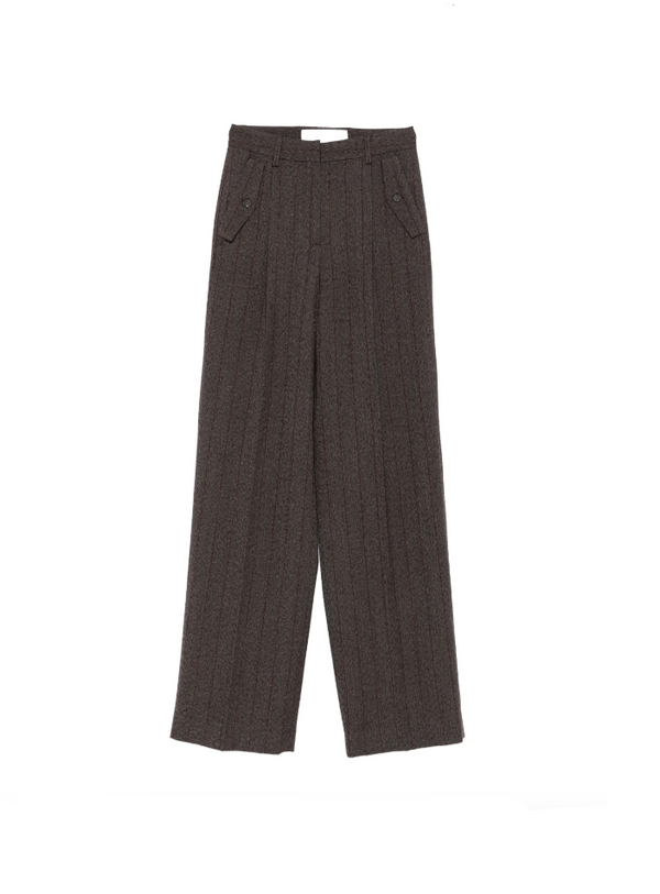 Brown plaid pants on a white background