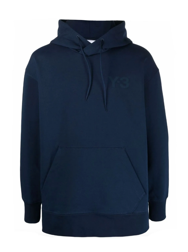 Y-3 logo-print cotton hoodie