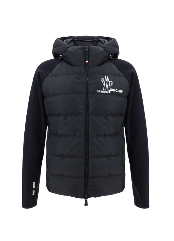 Moncler Grenoble padded wool zip-up cardigan