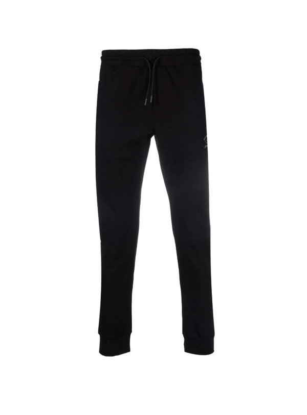 Black sweatpants on a white background