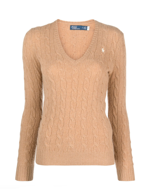 Polo Ralph Lauren Polo Pony cable-knit V neck jumper