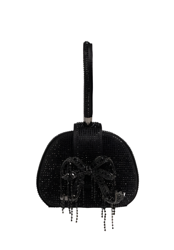 Self-Portrait rhinestone top handle micro bag