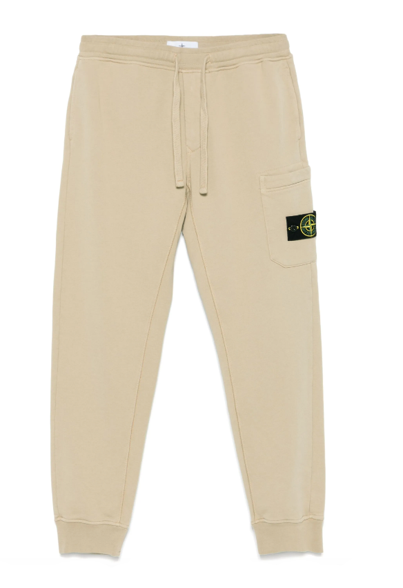 Stone Island Compass-patch beige track pants