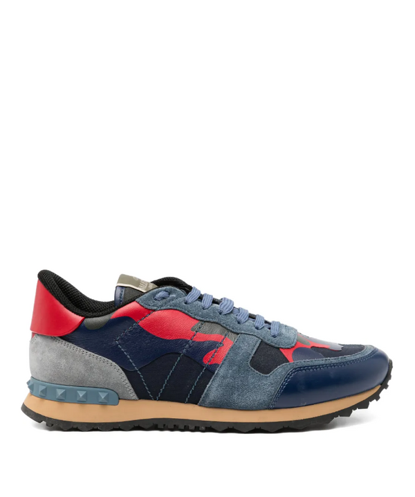 Valentino Garavani Rockstud blue and red sneakers