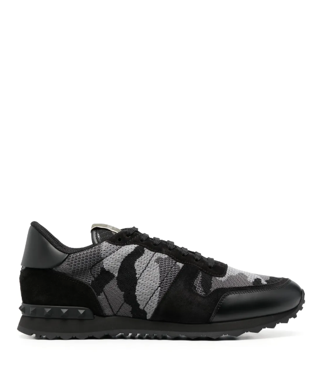 Valentino Garavani Soul Rockstud sneakers in black/grey