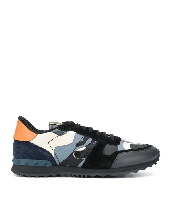 Valentino Garavani Soul Rockstud sneakers in blue and orange