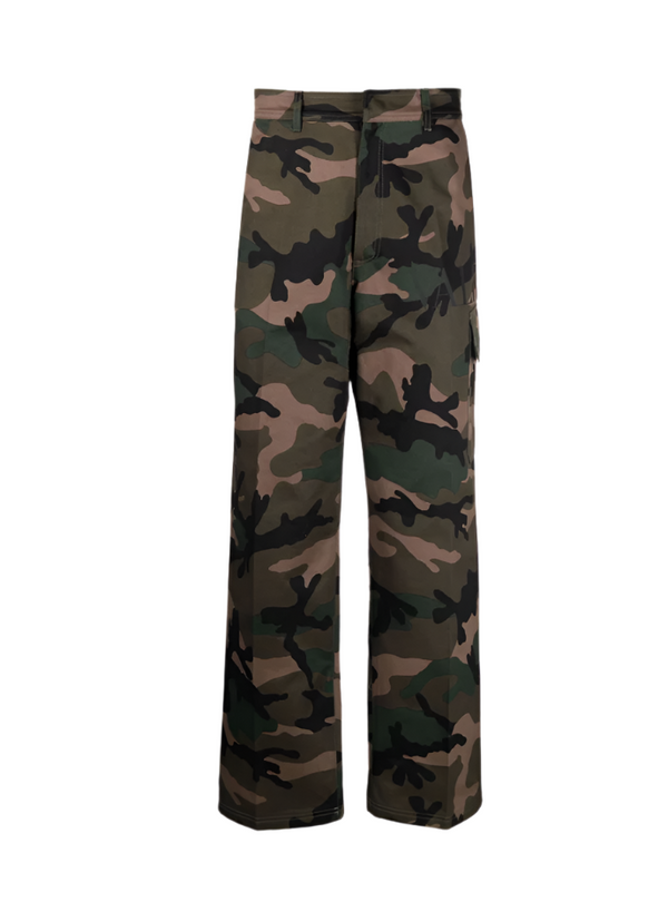 Valentino Garavani camouflage pattern straight-leg trousers