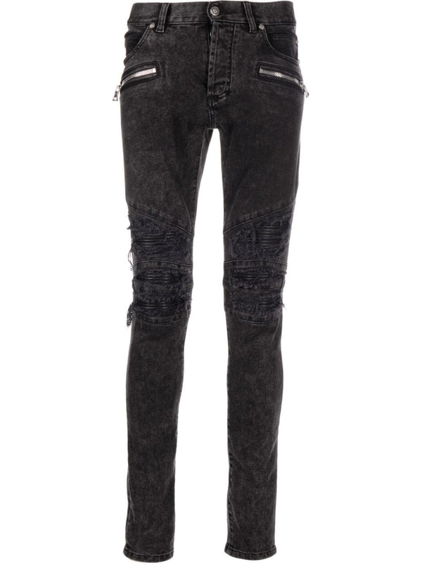 Balmain raw-cut skinny jeans