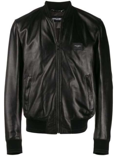 Dolce & Gabbana Bomber-style leather jacket