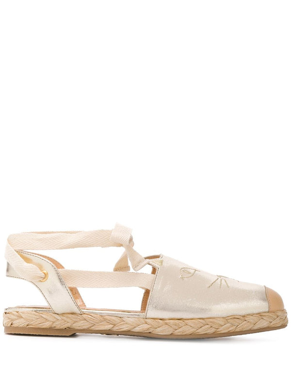Charlotte Olympia Kitty embroidered espadrilles