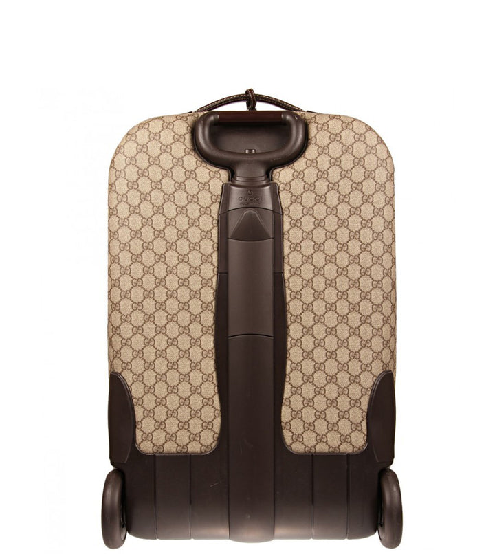 Beige & brown original GG print suitcase. - Profile Fashion