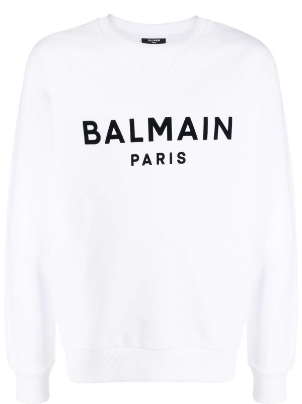 Balmain cotton printed Balmain logo sweatshirt