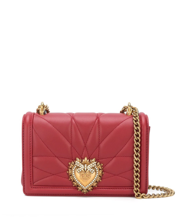 Dolce & Gabbana Devotion heart lamb skin crossbody bag