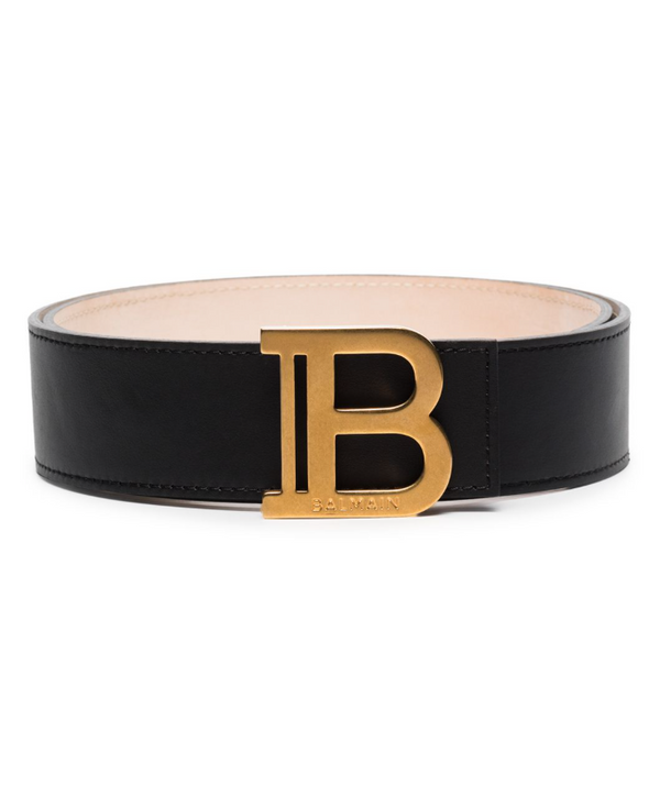 Balmain B logo-plaque buckled belt