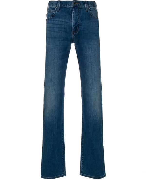 Emporio Armani J45 stonewashed straight leg jeans