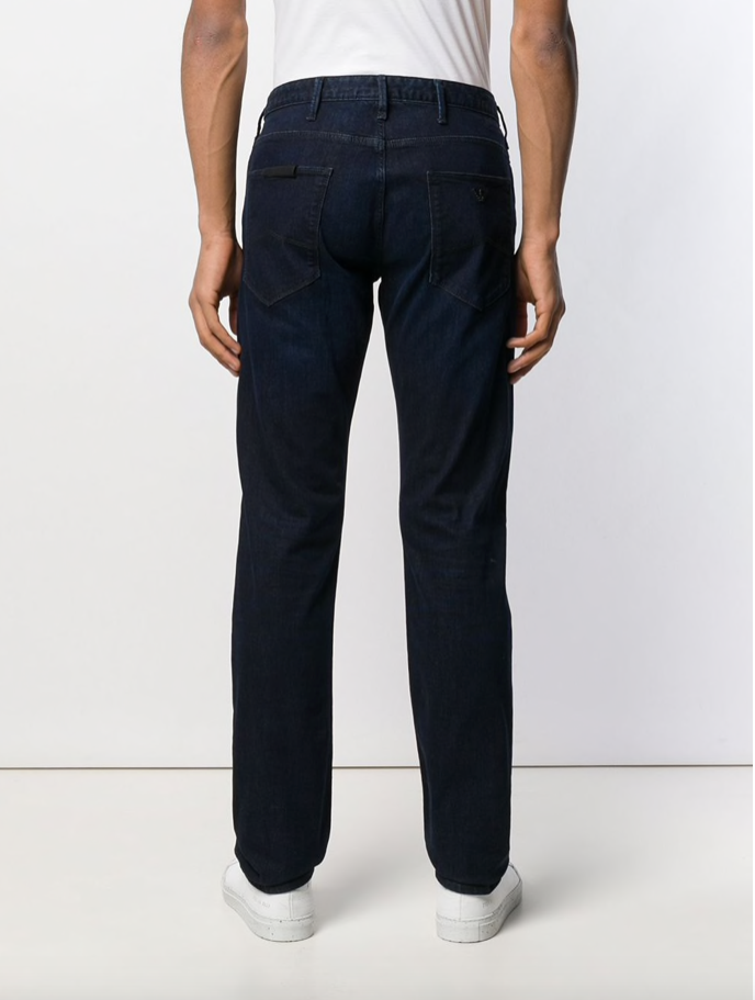 Emporio armani j21 regular 2025 fit stretch jeans navy