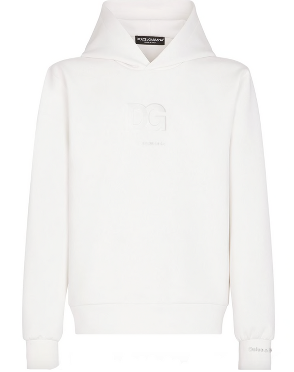 Dolce & Gabbana logo-patch V-neck hoodie