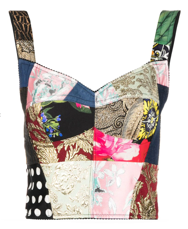 Dolce & Gabbana patchwork bustier top