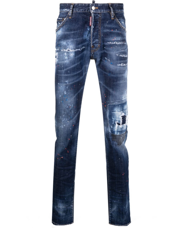 Dsquared2 ripped mid-rise skinny jeans