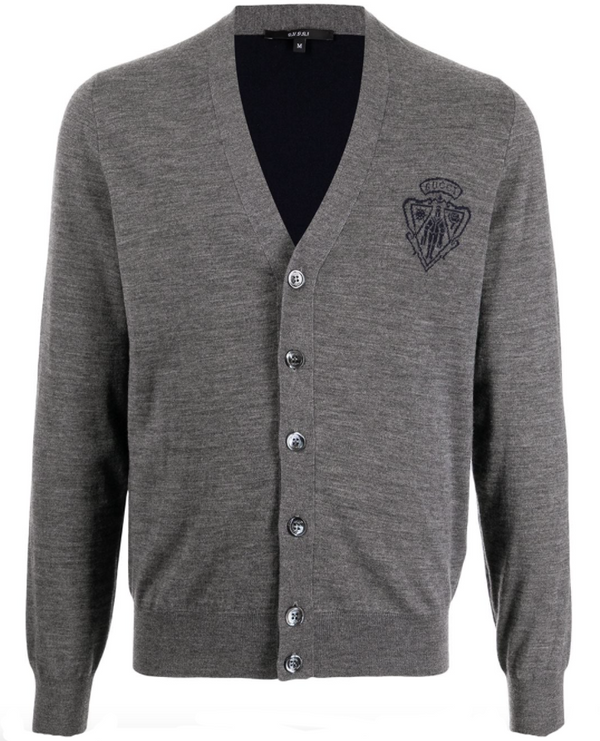 Gucci Grey wool slim fit cardigan