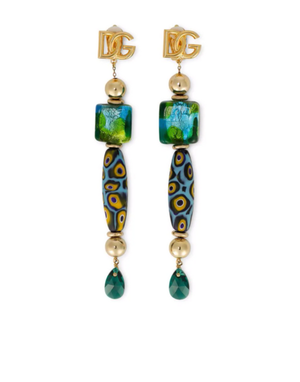 Dolce & Gabbana drop-bead clip-on earrings