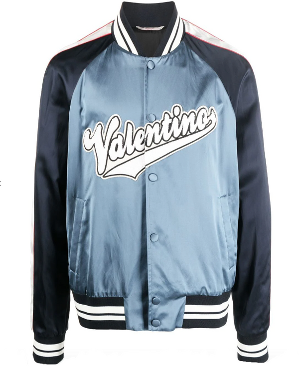 Valentino logo-patch bomber jacket