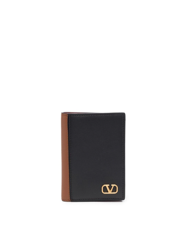 Valentino Garavani logo-plaque leather cardholder