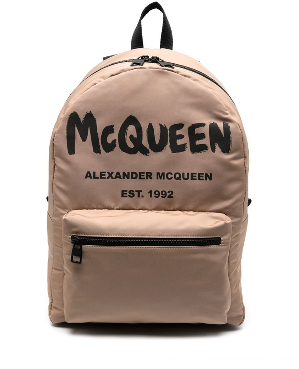 Alexander McQueen logo-print detail backpack