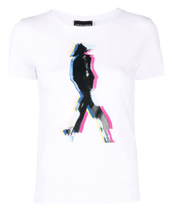 Emporio Armani graphic-print stretch-cotton T-shirt