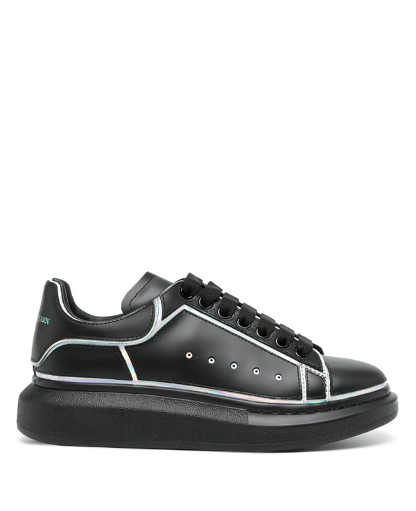 Alexander McQueen iridescent-trim leather sneakers