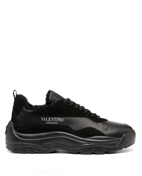 Valentino Garavani shearling lined low-top sneakers