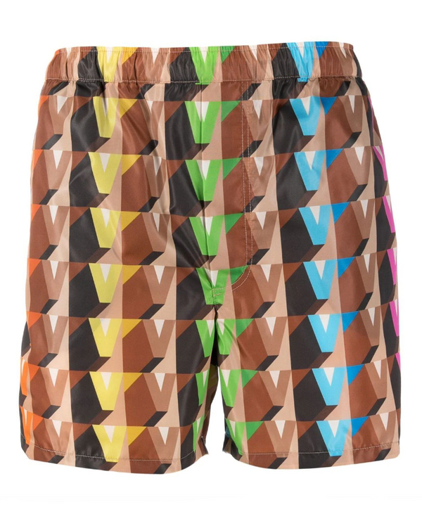 Valentino logo print swim shorts