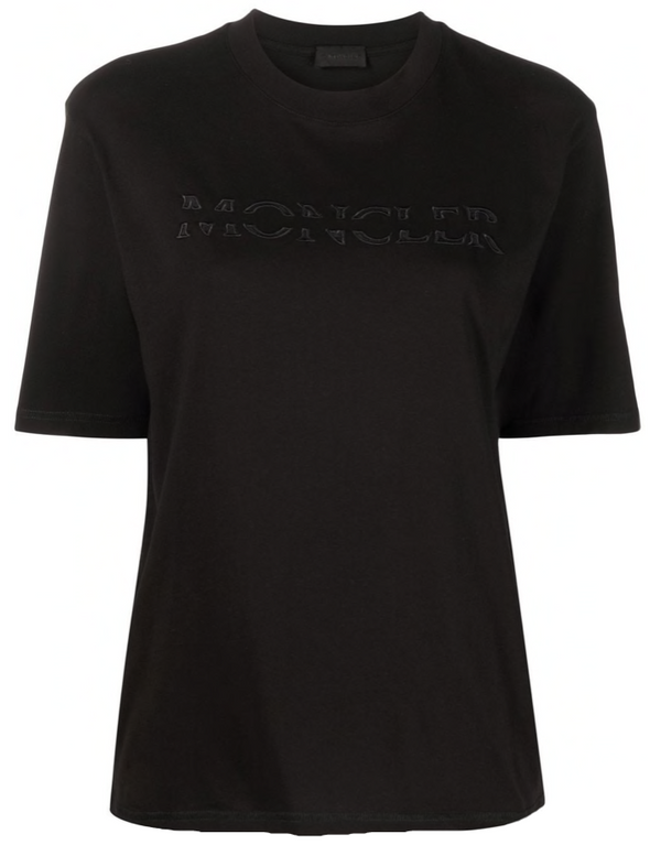 Moncler spliced embroidered-logo T-shirt