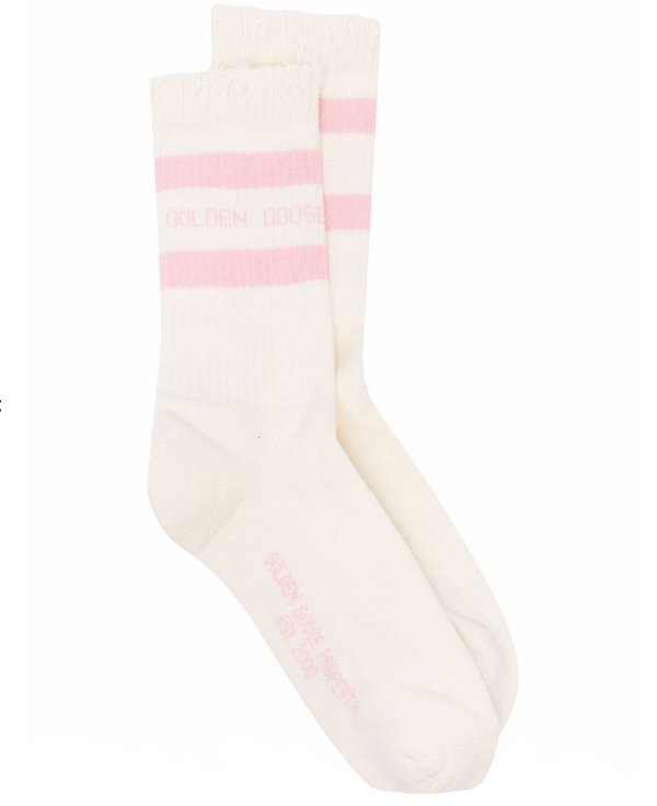 Golden Goose distressed-effect striped cotton socks