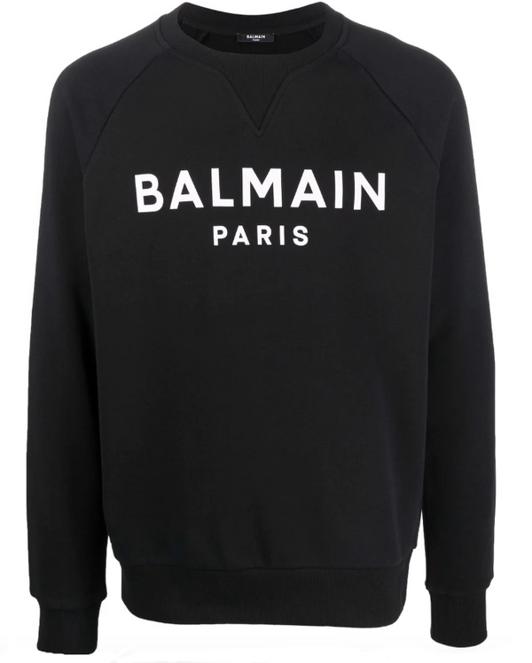 Balmain logo-print cotton sweatshirt