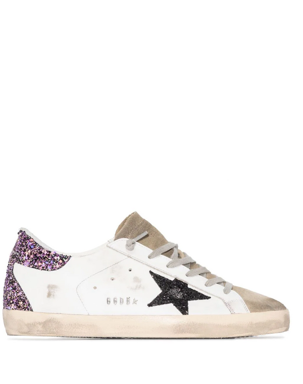 Golden Goose Super Star panelled low-top trainers