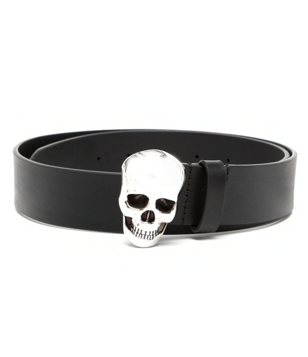Alexander McQueen skull-motif leather belt