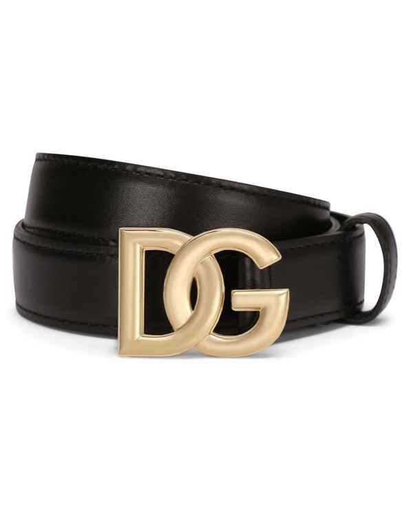 Dolce & Gabbana logo-plaque buckle-fastening belt