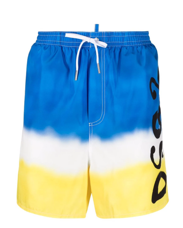 Dsquared2 spray-paint print swim shorts