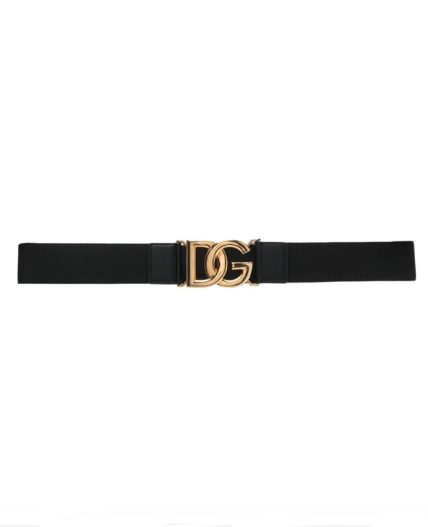 Dolce & Gabbana logo-plaque elasticated belt