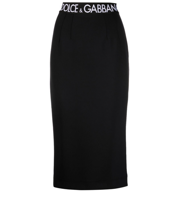 Dolce & Gabbana technical jersey calf-length skirt
