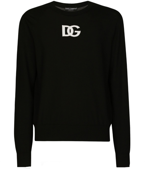 Dolce & Gabbana logo-intarsia knit jumper