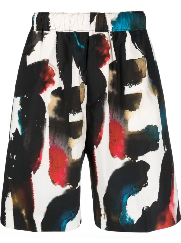 Alexander McQueen logo-print straight-leg shorts